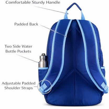FUEL Lunch Backpack Set Student Water Resistant Bookbag Bag Soft Reusable Insulated Cooler Lunch Box Thermal Travel Office Lunch Bag, Lazuli Blue - color: Lazuli Blue