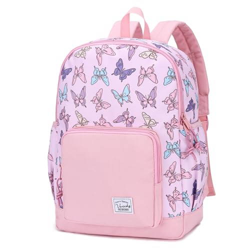 VASCHY Kids backpacks, Cute Lightweight Water Resistant Preschool Backpack for Boys and Girls Chest Strap | Cute - color: Pink Butterfly, size: Small (4-6 Yrs) - 15'' H