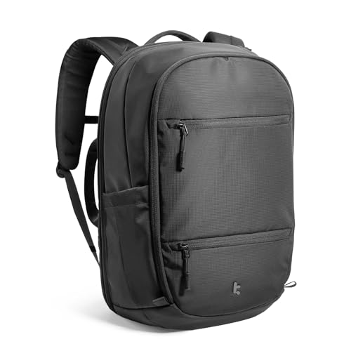 tomtoc Laptop Backpack 26L, Large Work Bag Fits 15.6-16 Inch Laptop, Water-Resistant Durable Computer Travel Backpack for Business Trip, Weekend Getaway - color: Black, size: 26L