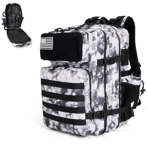 gracedon Tactical Backpack - Military Molle Bag 3 Days Pack for men and Women Large Assault Rucksack 45L (Black) - color: Gray