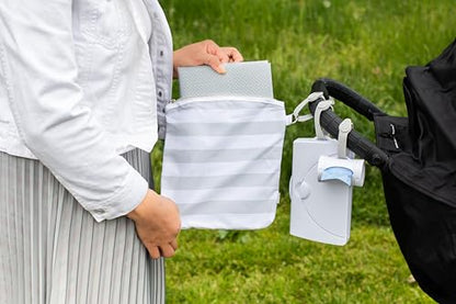 Ubbi On-the-Go Changing Mat with Carrying Bag, Soft and Comfortable Diaper Bag Accessory Must Have for Newborns, Easy to Clean, Portable Changing Pad, Gray - size: One Size, style: Gray Changing Mat & Bag