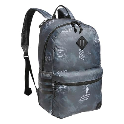 adidas Classic 3-Stripe Backpack for Laptop, School and Travel, 28L - color: Tech Aop Grey Four/Black/5.0