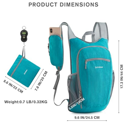 G4Free 15L Hiking Daypack Lightweight Travel Backpack Packable Outdoor Casual Foldable Shoulder Bag (Peacock Blue) - color: Peacock Blue
