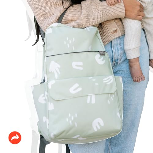 RED ROVR Roo Lightweight 1 LB Diaper Bag Backpack | 11 organizational pockets| Durable & Water-Resistant (Pear Doodle) - color: Pear Doodle