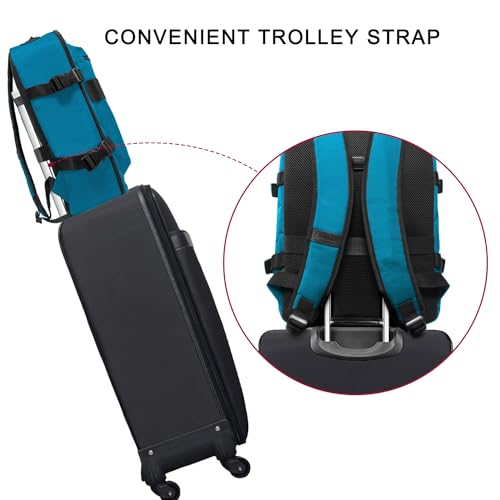 Travel Backpack 17L Lightweight Casual Small Carry-on Daypack 15-inch Laptop Notebook, Underseat Overnight Weekender, Blue - color: Blue