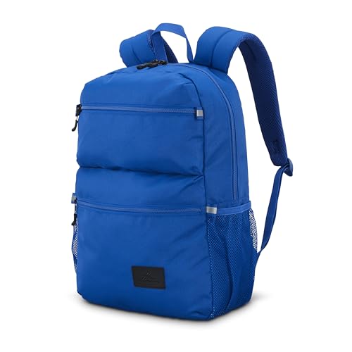 High Sierra Everclass Backpack - Travel or Work Laptop Bookbag with 360° Reflectivity, Dual Water Bottle Pockets & Fits Laptops Up To 15.6”, One Size, Cosmic Blue - color: Cosmic Blue