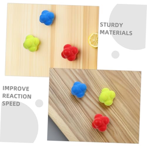 Sosoport 6pcs Hexagon Reaction Ball Hand Eye Coordination Trainer Hockey Equipment Enhance Reflexes Fitness Training Ball