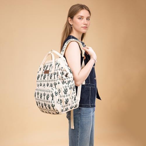 Montana West Wrangler Diaper Bag Backpack Aztec Callie Bag Travel Backpack Purses Western Multi-Function Baby Bags for Mom - color: Cacti
