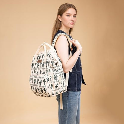 Montana West Wrangler Diaper Bag Backpack Aztec Callie Bag Travel Backpack Purses Western Multi-Function Baby Bags for Mom - color: Cacti