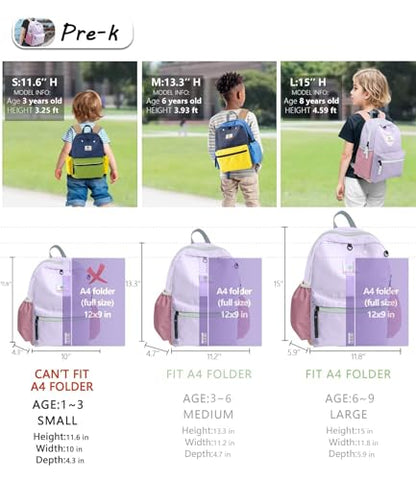 atgark Preschool Toddler Backpack For Boys Girls, School Mini & Travel, Small Kids Child Backpacks, Kindergarten Elementary bag, 11.6" H - color: Lavender, size: Age 1-3 (11.6" H Can't Fit Folder)