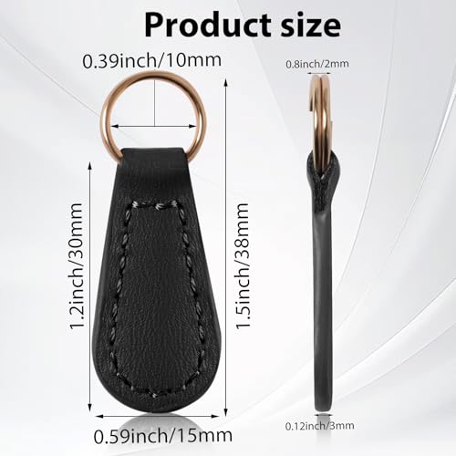 Deoward Zipper Pull Replacement PU Leather Zipper Tag Fixer Pull Repair for Backpacks, Jackets, Luggage, Purses, Suitcases, Handbags (6 PCS) - style: Zipper Pulls (Black)