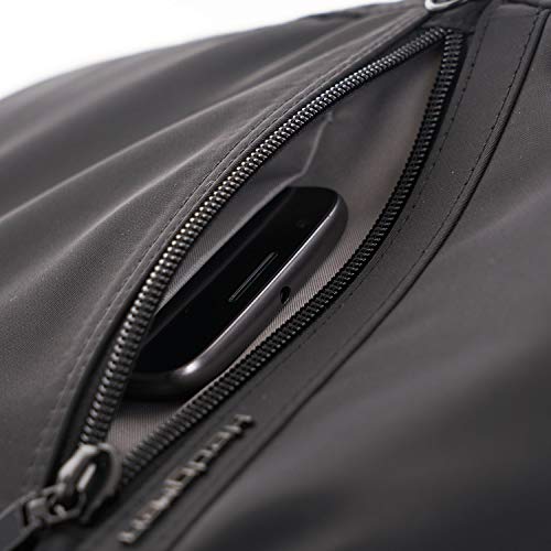 Hedgren VOGUE SMALL Backpack – Rear Zip Main Access, Padded Tablet Pocket, RFID-Blocking Security, Adjustable Straps & Water-Repellent Nylon - 5.86 L (Black) - color: Black