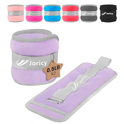 Ankle Weights A Pair of 1/2/3/4/6/8/10/12/20 LBS Wrist Leg Arm Weights for Women Men with Adjustable Straps, Strength weighted for Physical Therapy Running Walking Home Fitness Gym Workout Weight Loss - color: Light Purple