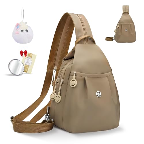 Waterproof 2-Way Mini Commuter Bag, Multi-Compartment Oxford Small Backpack, For Women, Collegeman, Commuter, Travel with Anti-Theft,Three in One Multifunctional Convertible Design(Khaki) - style: Khaki