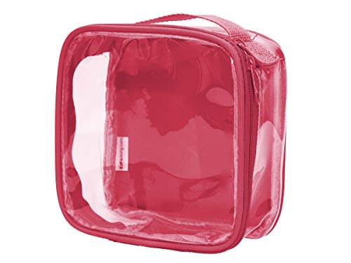 EzPacking Clear TSA Approved 3-1-1 Travel Toiletry Bag for Carry On/Quart Size Transparent Liquids Pouch for Airport Security/Reusable See Through Vinyl & PVC Plastic Organizer Men Women (Burgundy) - color: Burgundy