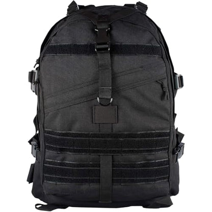 FOX OUTDOOR PRODUCTS Large Transport Pack | 37L Tactical Backpack with Compression Straps, Hydration Pocket & Modular Webbing - color: Black