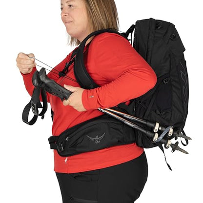 Osprey Tempest 22L Women's Lightweight Hiking Backpack - Small Daypack for Travel & Camping, Black/Coal Grey, Extended Fit - color: Black/Coal Grey, size: 22L - Extended Fit