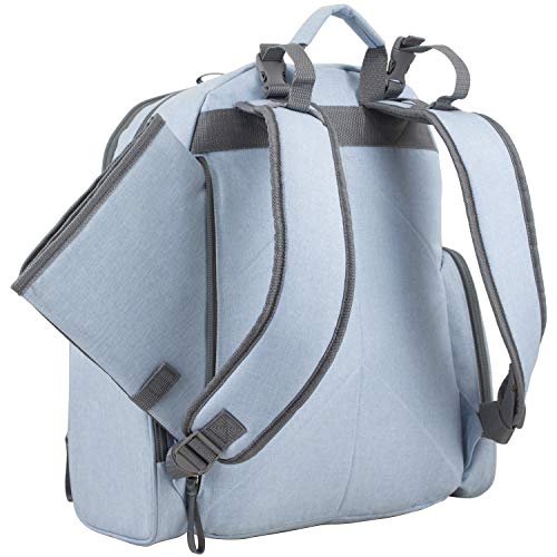 BODHI Baby Portable Diaper Changing Pad Diaper Changer Travel Bag, Changing Mat, Baby Changing Station, Infant Gift, Light Blue Chambray - color: Light Blue Chambray