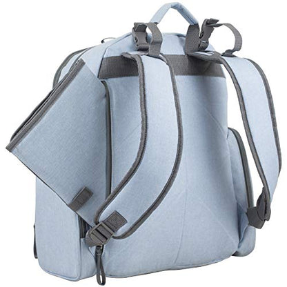 BODHI Baby Portable Diaper Changing Pad Diaper Changer Travel Bag, Changing Mat, Baby Changing Station, Infant Gift, Light Blue Chambray - color: Light Blue Chambray