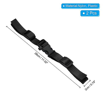 PATIKIL Backpack Belt Strap, 2 Pack Nylon Webbing Adjustable Replacement Waist Strap with Quick-Release Buckle for Pack Backpack Luggage Bags, Black - color: Black
