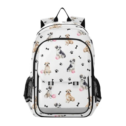 ALAZA Puppy Dog Paw Prints Animal Laptop Backpack Purse for Women Men Travel Bag Casual Daypack with Compartment & Multiple Pockets - color: Dog