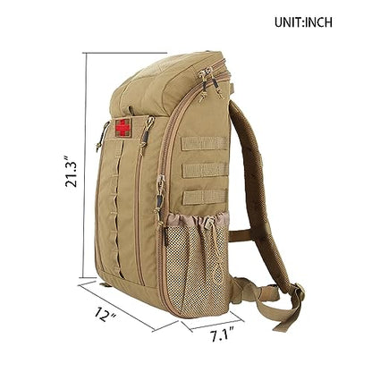 EXCELLENT ELITE SPANKER Medical Backpack Tactical Knapsack Outdoor Rucksack Camping Survival First Aid Backpack（Coyote Brown - color: Coyote Brown
