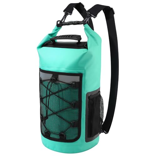Pimoys Dry Bag, 25L Waterproof Backpack, Dry Bags Kayak for Women Men, Roll Top Outdoor Travel Bag for Boating, Kayaking, Fishing, Hiking, Rafting(Lake Blue) - color: Lake Blue