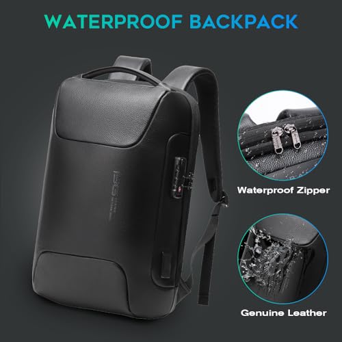 BANGE Tech Laptop Backpack for Men and Women - color: Leather