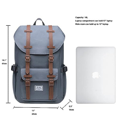 KAUKKO Laptop Outdoor Backpack Traveling Daypack Hiking Rucksack Large Capacity Bag Fits 15.6"(5-7-Grey(2PC)-NEW) - color: 5-7-grey(2pc)-new