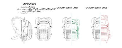 Direct Action Dragon Egg Tactical Backpack Shadow Grey - color: Shadow Grey I, size: 25 Liter