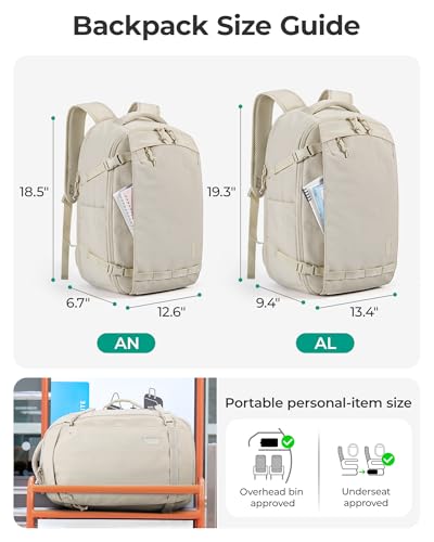 BAGSMART Travel Backpack Women, 15.6 Inch Carry On Backpack Flight Approved, TSA Approved Personal Item Travel Bag, Water Resistant Weekender Bag Luggage Daypack, Pistachio - color: Pistachio, size: 15.6 Inch