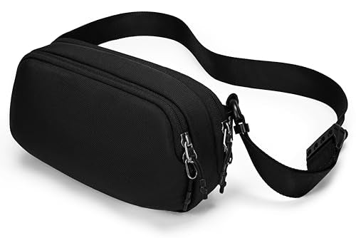 reeyee 4.5L Commuter Sling Bag for Men, 840D Cordura, Slide Buckle, Black - size: A7-Sliding buckle-4.5L