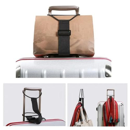 2 Pack Luggage Straps for Add a Bag Bungees Lightweight Easy Elastic Wrap Belts for Attaching Extra Bags Purse to Suitcase Handle Handbag Backpack Spinner Carryon Travel Airport