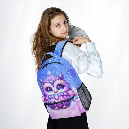 Kids Backpack - Owl Backpack for Girls - Cute Toddlers Bookbag - Durable School Bag for Kindergarten/Preschool/Elementary(17 Inch) - color: Color-8
