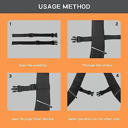 Backpack Chest Strap 2pcs Heavy Duty Adjustable Backpack Sternum Strap Chest Belt with