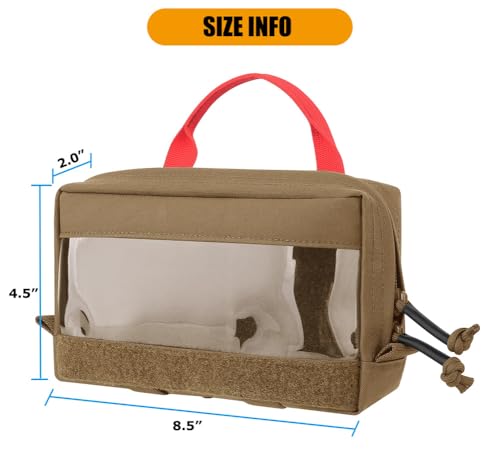 KRYDEX Clear Top Insert Bag with Hook Panel Tactical Packing Cube Travel Organizer Bag (Small -CB) - color: Small -CB