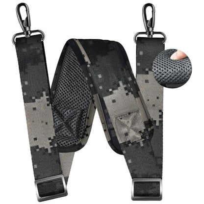 ZINZ 79 inch Shoulder Strap, Extra-thick Fixed Cushion Pad and Dual Clasps Universal Replacement Strap with Metal Swivel Hooks for Laptop Bags, Luggage Bags, Camera, Crossbody(Camouflage Gray) - color: Camouflage Gray
