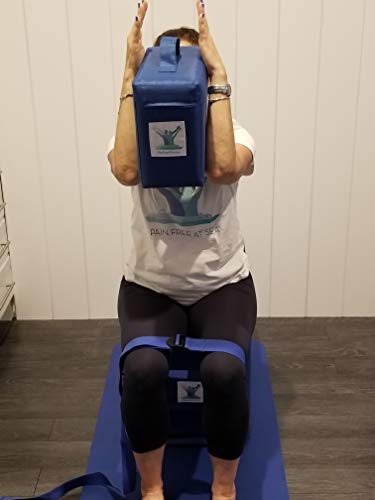 Pain Free At Sea-Posture Therapy Strap/Yoga Belt (BLUE)-Intended for Egoscue Execises, Yoga, Pilates-BEST NON SLIP BUCKLE - color: BLUE
