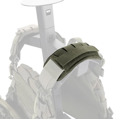 2-in-1 Tactical MOLLE Plate Carrier & Backpack Shoulder Pads - Adjustable, Padded, 500D Nylon, Durable Outdoor Gear for Men & Women - color: Ranger Green