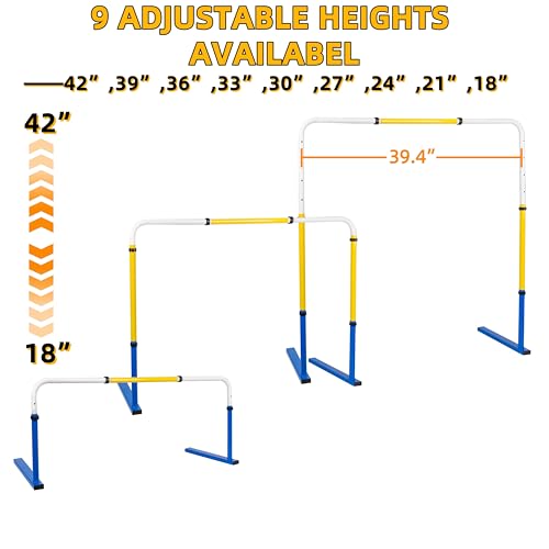 Adjustable Height Hurdles Track and Field,Detachable Agility Speed Jumping Training Equipment for Kids,Youth and Adults,Indoor & Outdoor Use（1 Pack）