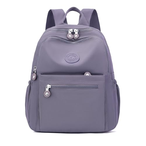 Tanweibago Mini Nylon Women Backpacks,11L Small Ladies backpacks Casual Lightweight Women Shopping Travel Daypack (Grey) - color: Grey