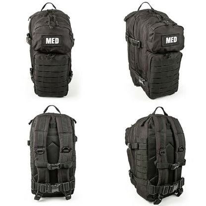 Luminary Tactical Trauma Kit Fully Stocked First Aid Kit Backpack EMS/EMT First Responder Medical Bug Out Bag for Preppers Professionals and Outdoorsman (Black) - color: Black