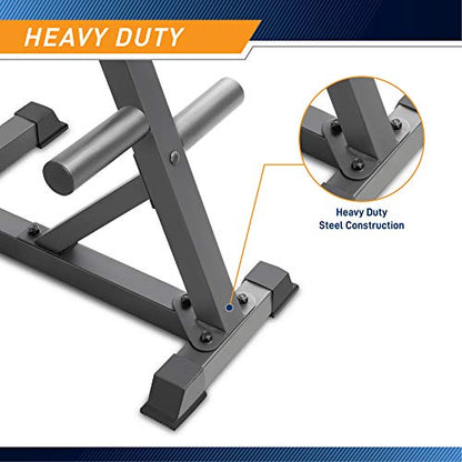 Marcy Olympic Weight Plate Tree for 2-Inch Plates Weight Storage Rack - color: L-Frame - Black