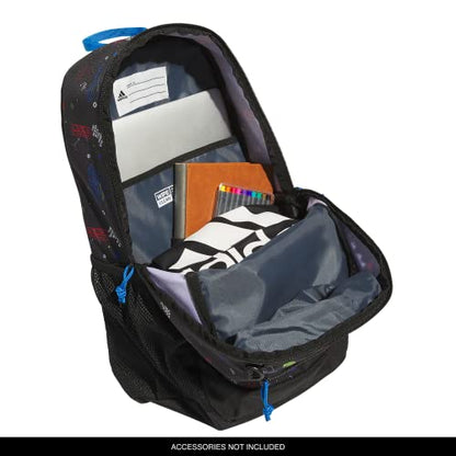 adidas Young BTS Creator 2 Backpack DISCONTINUED - color: Icon Brand Love Black/Bright Royal Blue