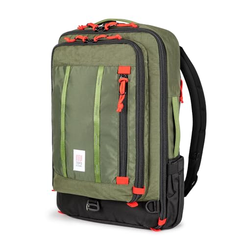 Topo Designs Global Travel Bag – 30L or 40L - Carry-On Compliant Most Airlines, Durable Travel Duffel Bag, Clam Shell Main Pocket, Laptop Sleeve, Backpack, Luggage (30L / Original Olive) - color: Original Olive, size: 30L