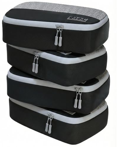 4pc Small Packing Cubes for Travel - Luggage Packing Organizers - Travel Packing Cubes for Suitcases - color: 4pc Black - Small