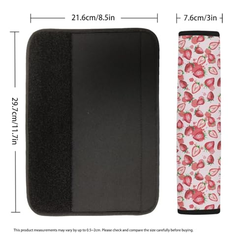 Dreaweet Strawberry Print Seat Belt Cover Pad Cute Seatbelt Covers for Women Girly,Soft Seatbelt Cushion Seat Belt Covers for Adults Kids - color: Strawberry