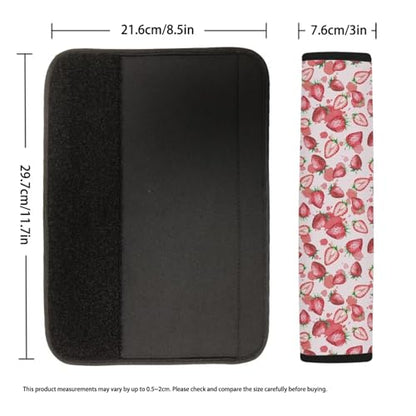 Dreaweet Strawberry Print Seat Belt Cover Pad Cute Seatbelt Covers for Women Girly,Soft Seatbelt Cushion Seat Belt Covers for Adults Kids - color: Strawberry