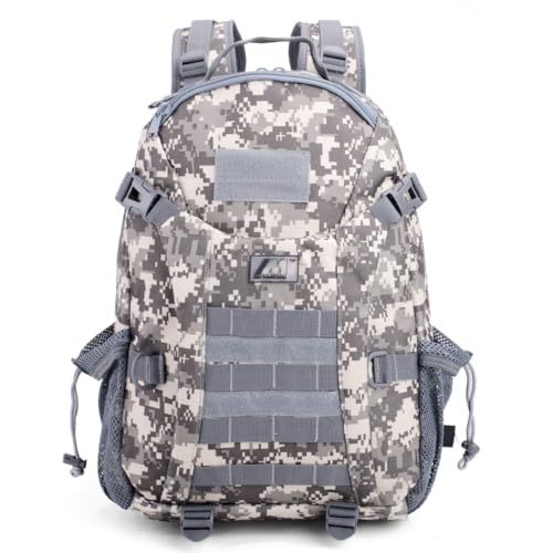 Tactical Military Assault 30L Travel Backpack, Army 3-Day Assault Pack for Camping, Hunting, Trekking, Outdoor Survival Range Molle Bag with Multi-Compartment Storage, Army Combat - color: Army Combat (Acu), size: 30 L