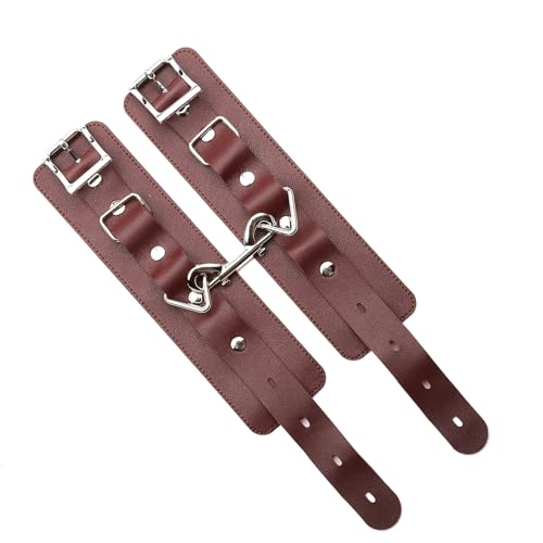 2026 Upgraded Heavy Duty Expandable Spreader Bar – Adjustable PU Straps for Pilates, Yoga - style: Rose+Red